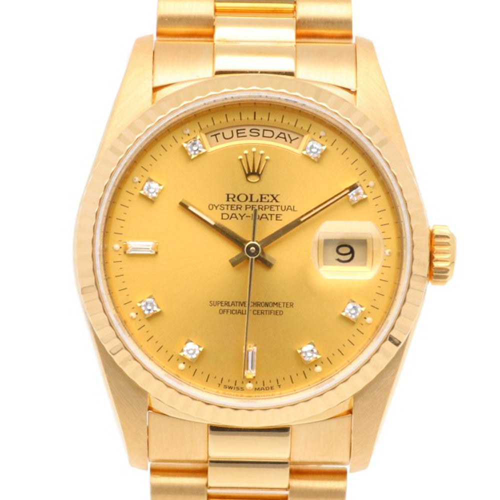 ロレックス　旧型デイデイト18238用　18Kイエローゴールド無垢純正コマ レビュー】ロレックス 18238 金無垢ってやっぱり格好良いな！ イエロー