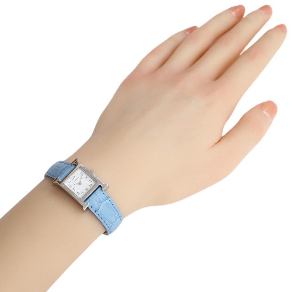 HERMES エルメス Hウォッチミニ 腕時計 ステンレススチール HH1.110