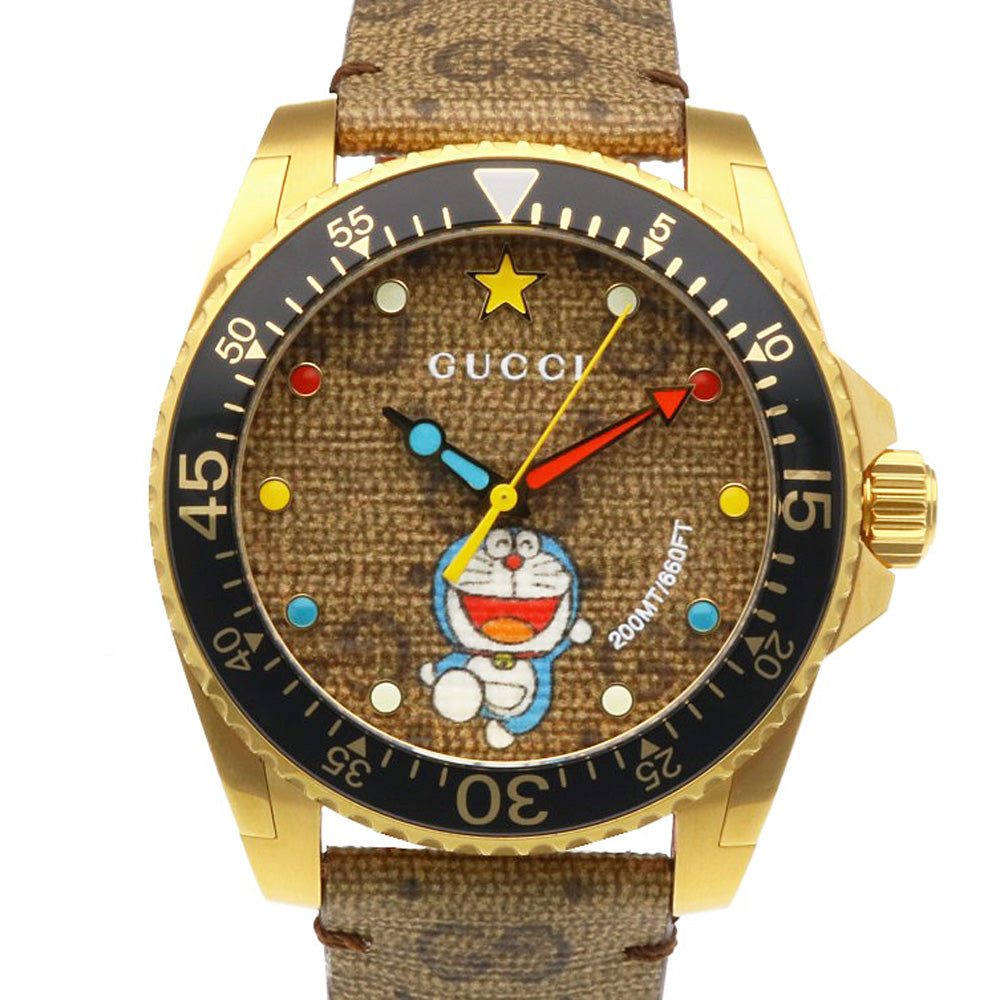 GUCCI Gucci Dive Doraemon Watch GP Quartz Unisex year warranty used