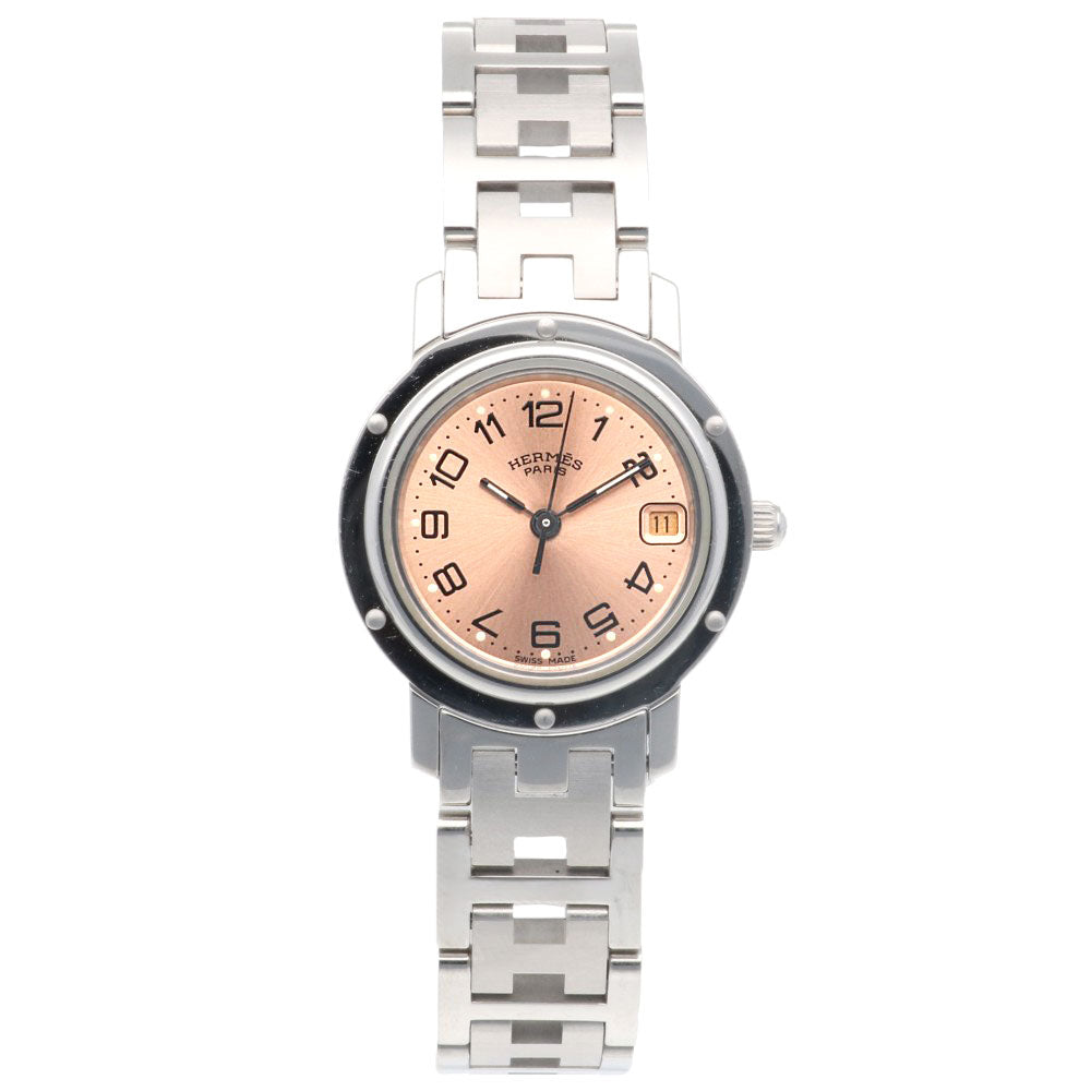 ◆エルメス◆クリッパー◆レディース◆約１２ｍｍ幅◆２連コマ◆CL4.210◆ エルメス クリッパー CL4.210 ブルー レディース 時計 【中古