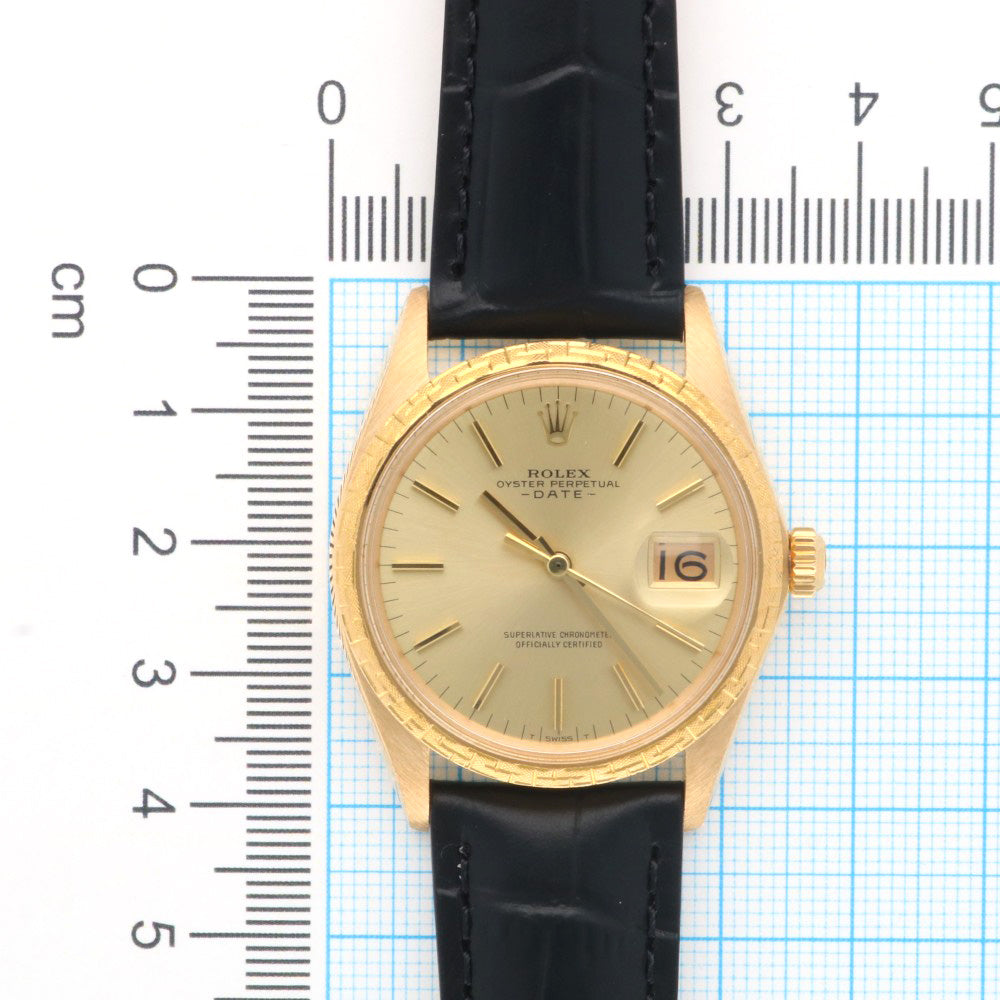 ROLEX Rolex Date Oyster Pecul Watch 18 Gold K18 Yellow Gold 1504/8