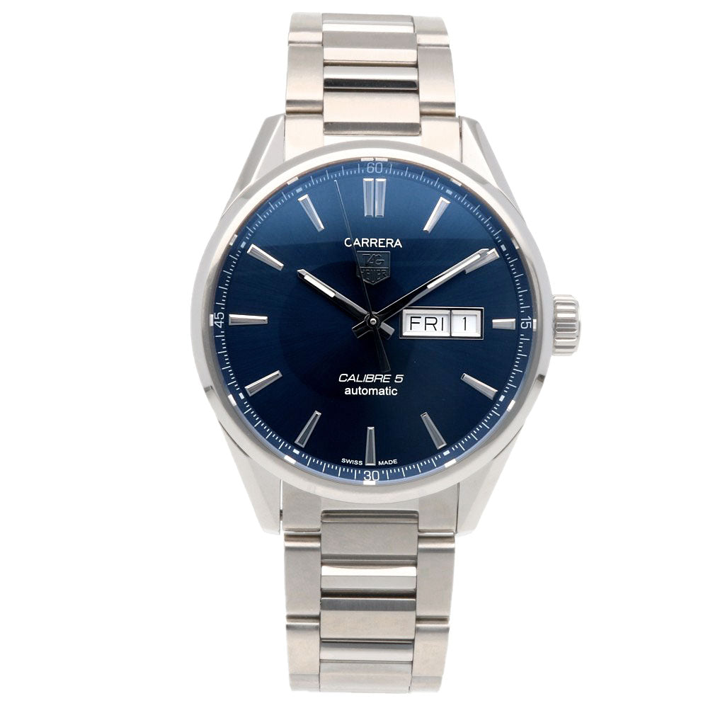 TAG HEUER 磨き済 カレラ キャリバー 5 自動巻き メンズ TAG HEUER タグホイヤー カレラ キャリバー5 腕時計 ステンレス