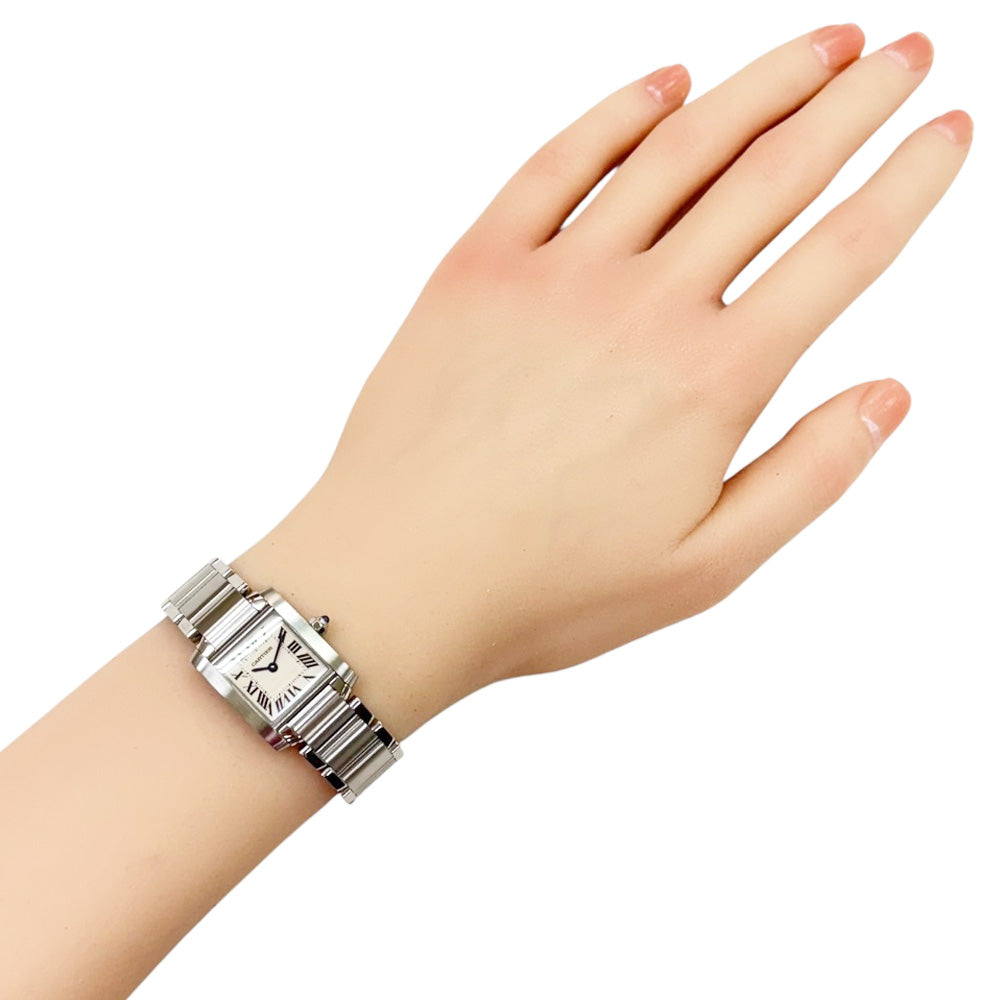 Cartier 腕時計(クォーツ) シルバー　 タンクフラセーズ　SM CARTIER カルティエ タンクフランセーズ SM 腕時計 ステンレススチール