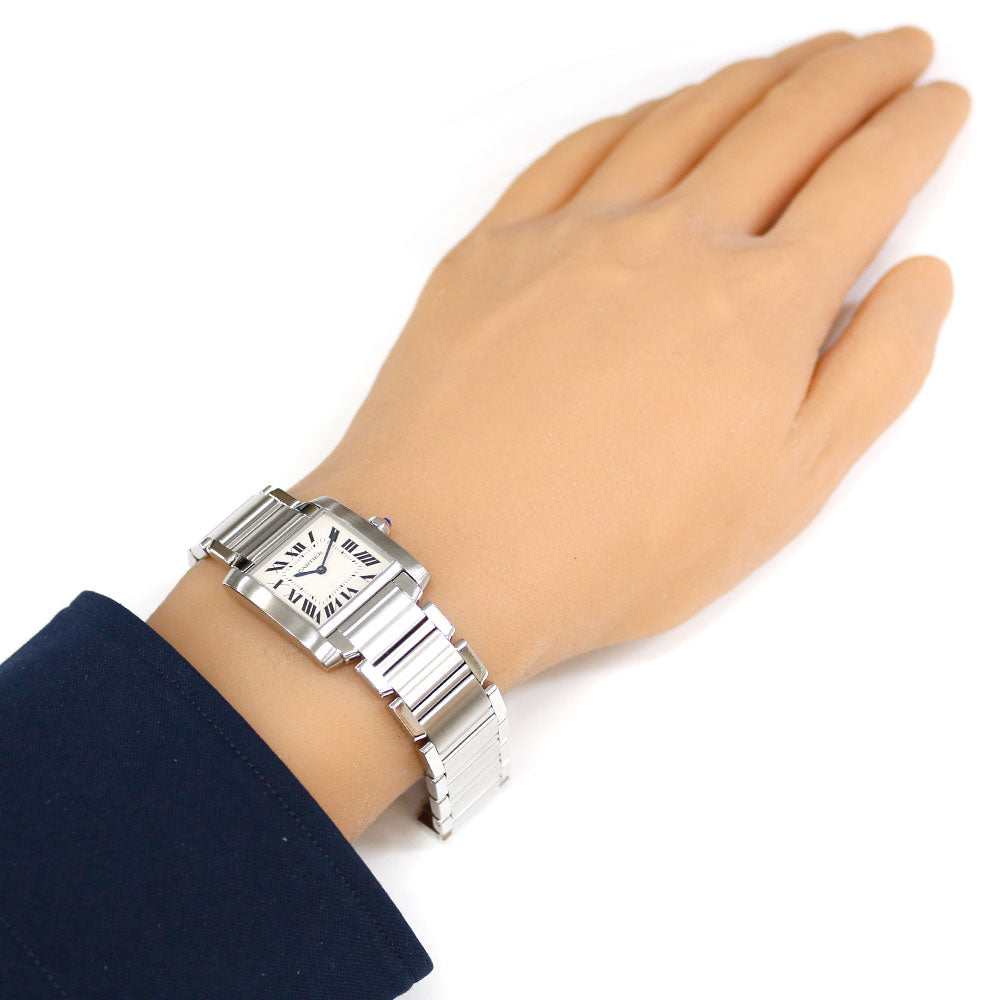 CartierタンクフランセーズSM　最終値下げ！ CARTIER カルティエ タンクフランセーズ MM 腕時計 ステンレス
