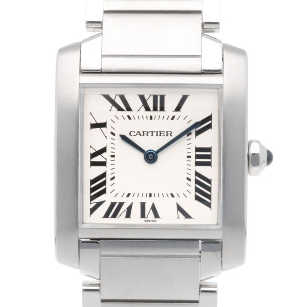 カルティエ タンクフランセーズ MM 腕時計 時計 ステンレススチール 2301 クオーツ ユニセックス 1年保証 CARTIER  中古 CARTIER カルティエ タンクフランセーズ MM 腕時計 ステンレススチール