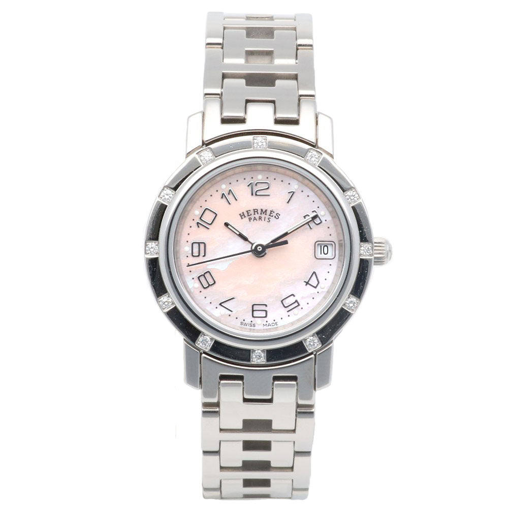 HERMES エルメス クリッパー ナクレ 腕時計 ステンレススチール CL4