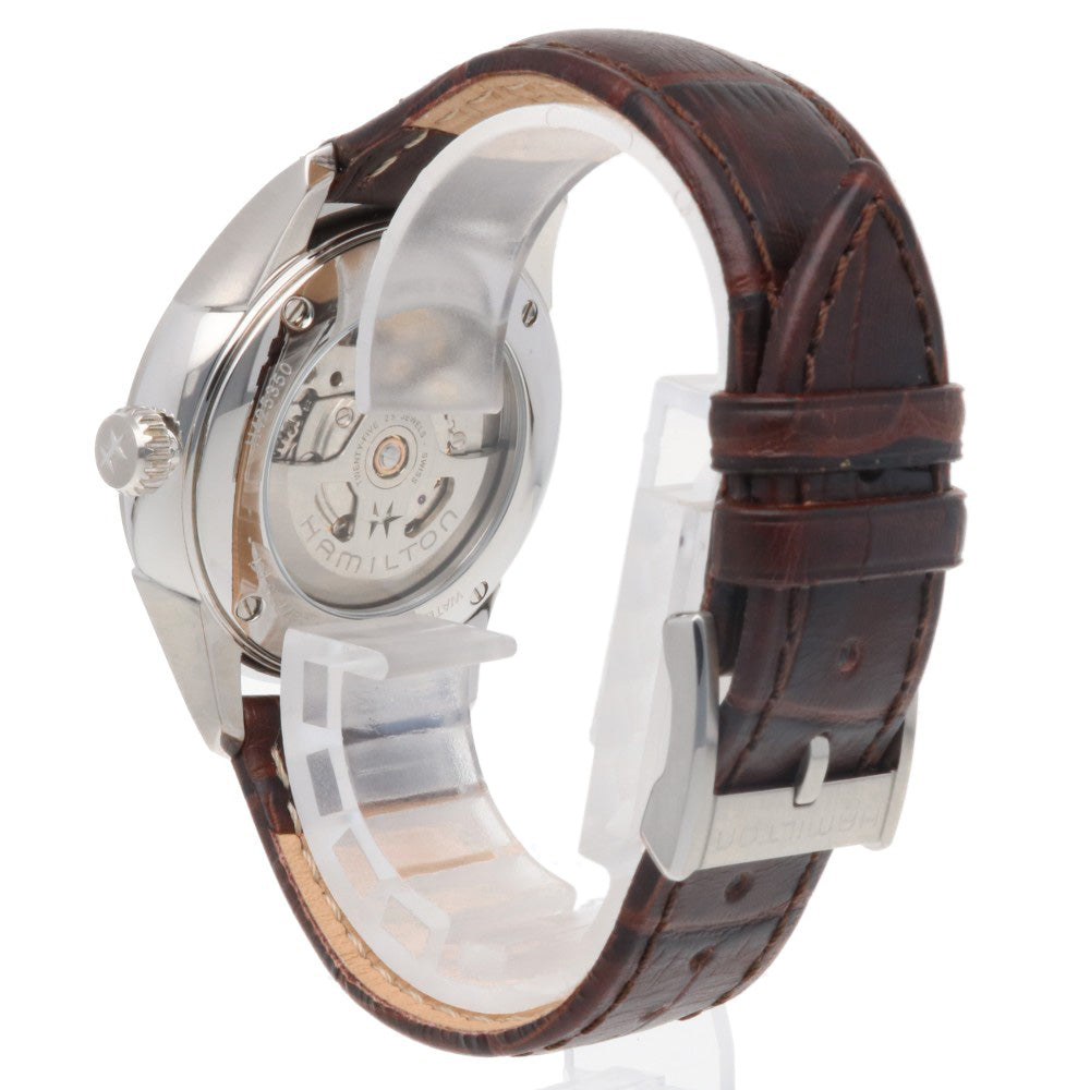 Hamiltonハミルトン自動巻き時計 裏スケ シルバー保証書・箱 新品未