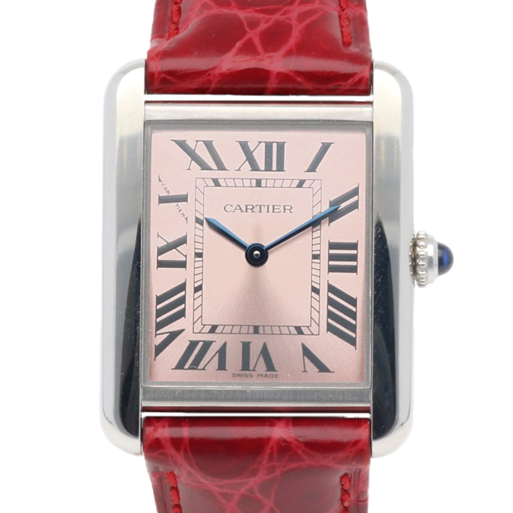 カルティエ タンクソロ SM 腕時計 時計 ステンレススチール 3170 クオーツ レディース 1年保証 CARTIER  中古 CARTIER カルティエ タンクソロ SM 腕時計 ステンレススチール 3170