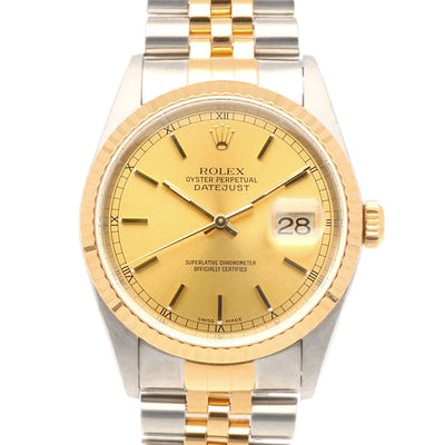 並行輸入 ロレックス 自動巻き腕時計 シルバー/ゴールド 動作確認済み 美品 ROLEX ロレックス デイトジャスト オイスターパーペチュアル