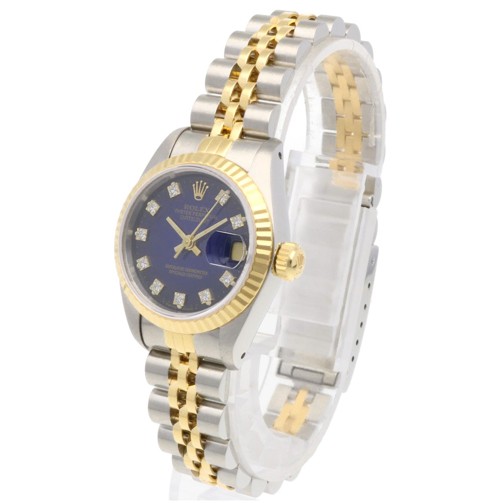 【OH済】 ロレックス 【ROLEX】 オイスターパーペチュアル デイトジャスト 69173G レディース ブルーグラデーション ステンレススティール/K18イエローゴールド 腕時計 時計 OYSTER PERPETUAL LADY-DATEJUST 26 BLUE GRADATION SS/K18YG コンビ【中古】 楽天市場】【OH済】 ロレックス 【ROLEX】 オイスターパーペチュアル
