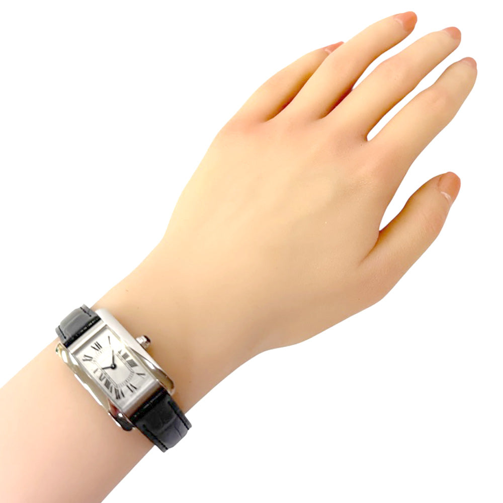 CARTIER Tank American SM Watch Stainless Steel 4274 Quartz  display picture 1