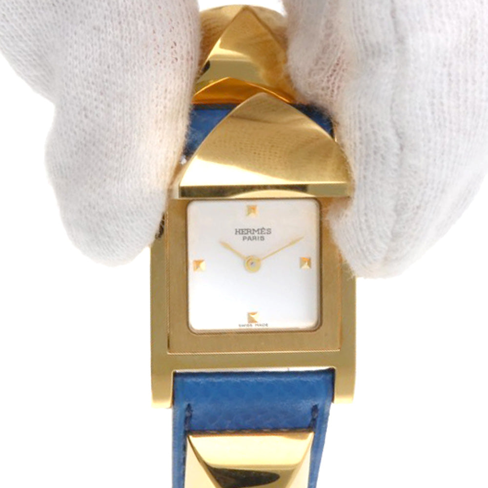HERMES エルメス メドール 腕時計 GP クオーツ レディース 1年保証