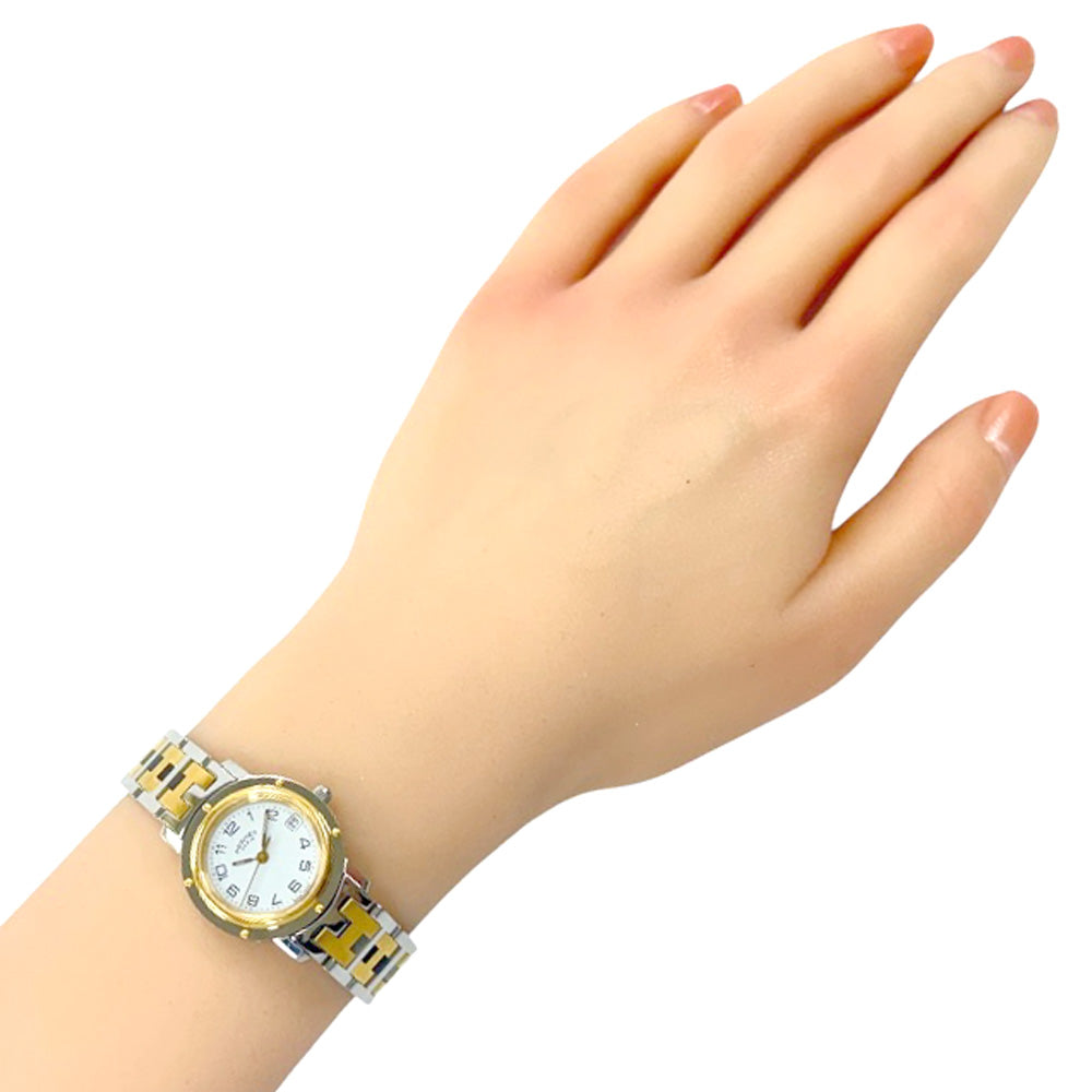 HERMES エルメス クリッパー 腕時計 ステンレススチール CL4.220