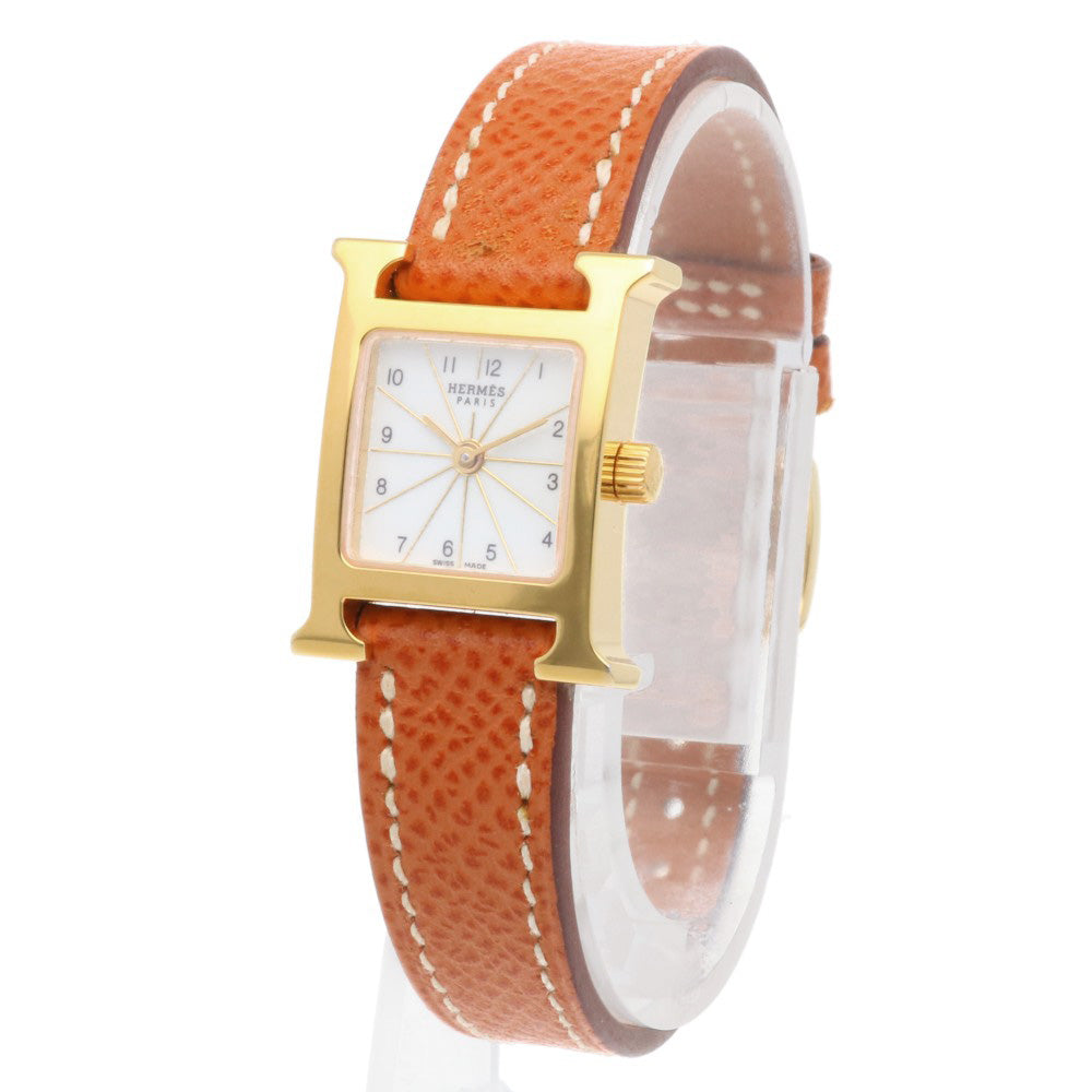 HERMES エルメス Hウォッチ ミニ 腕時計 GP HH1.101 クオーツ