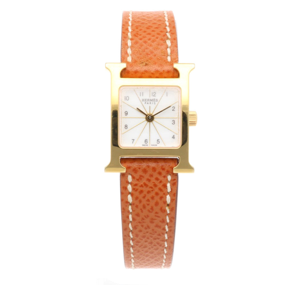 HERMES エルメス Hウォッチ ミニ 腕時計 GP HH1.101 クオーツ