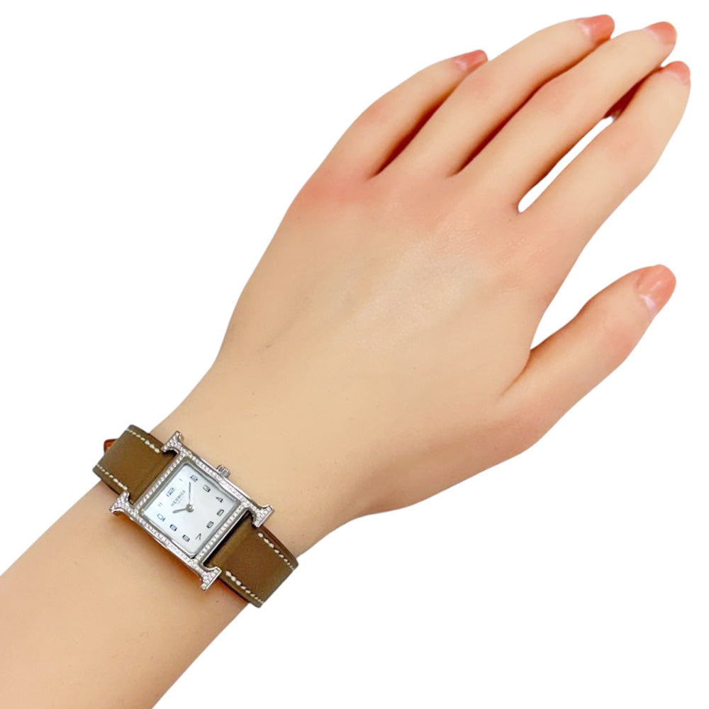 HERMES Hermes H watch wristwatch stainless steel HH1.235 quartz