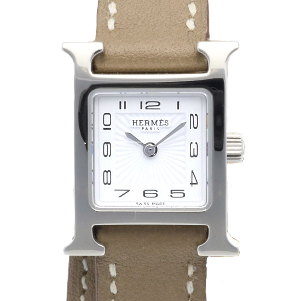HERMES エルメス Hウォッチ ミニ 腕時計 ステンレススチール HH1.110