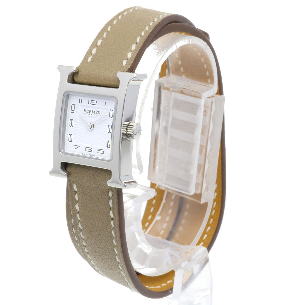 HERMES エルメス Hウォッチ ミニ 腕時計 ステンレススチール HH1.110