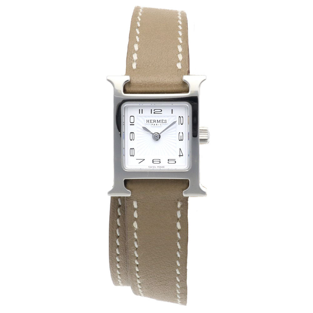 HERMES エルメス Hウォッチ ミニ 腕時計 ステンレススチール HH1.110