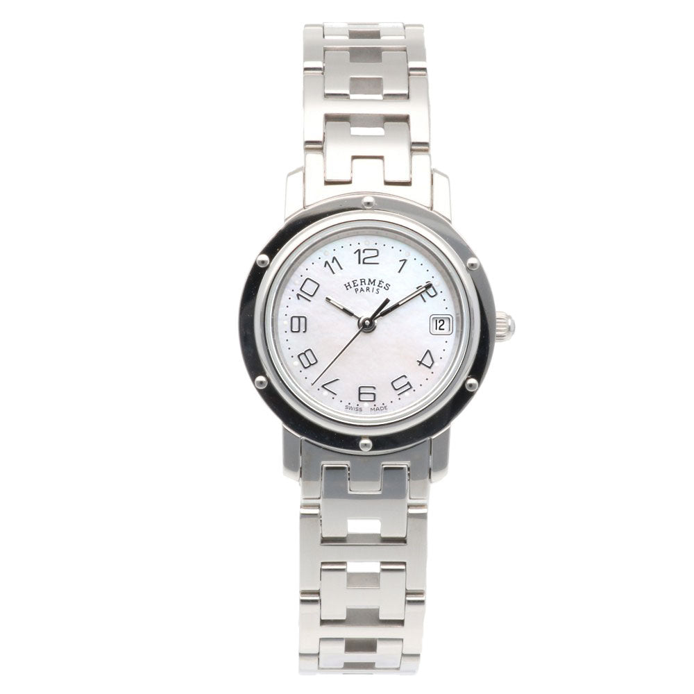 HERMES エルメス クリッパー 腕時計 ステンレススチール CL4.210