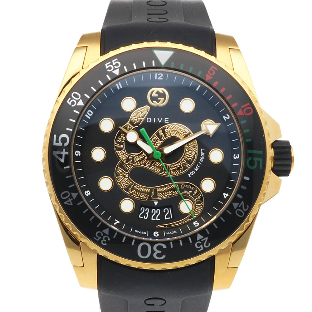 GUCCI グッチ ダイブ スネーク 腕時計 ステンレススチール YA136219
