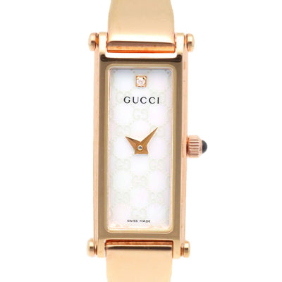 【希少】GUCCI グッチ1500L ゴールド 腕時計　ホワイトシェル文字盤 GUCCI グッチ 腕時計 GP 1500L クオーツ レディース 1年保証 中古