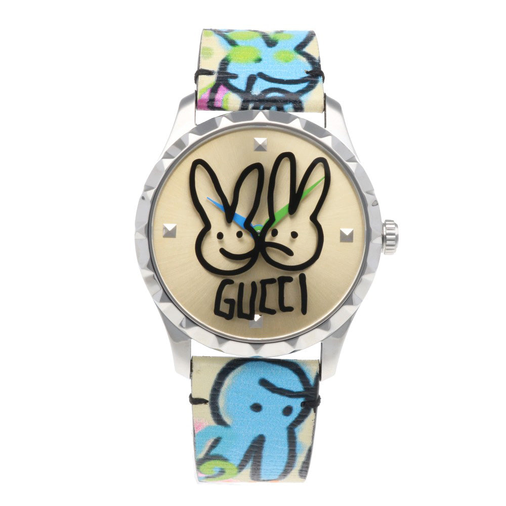 GUCCI グッチ Gタイムレス 腕時計 ステンレススチール クオーツ ユニ