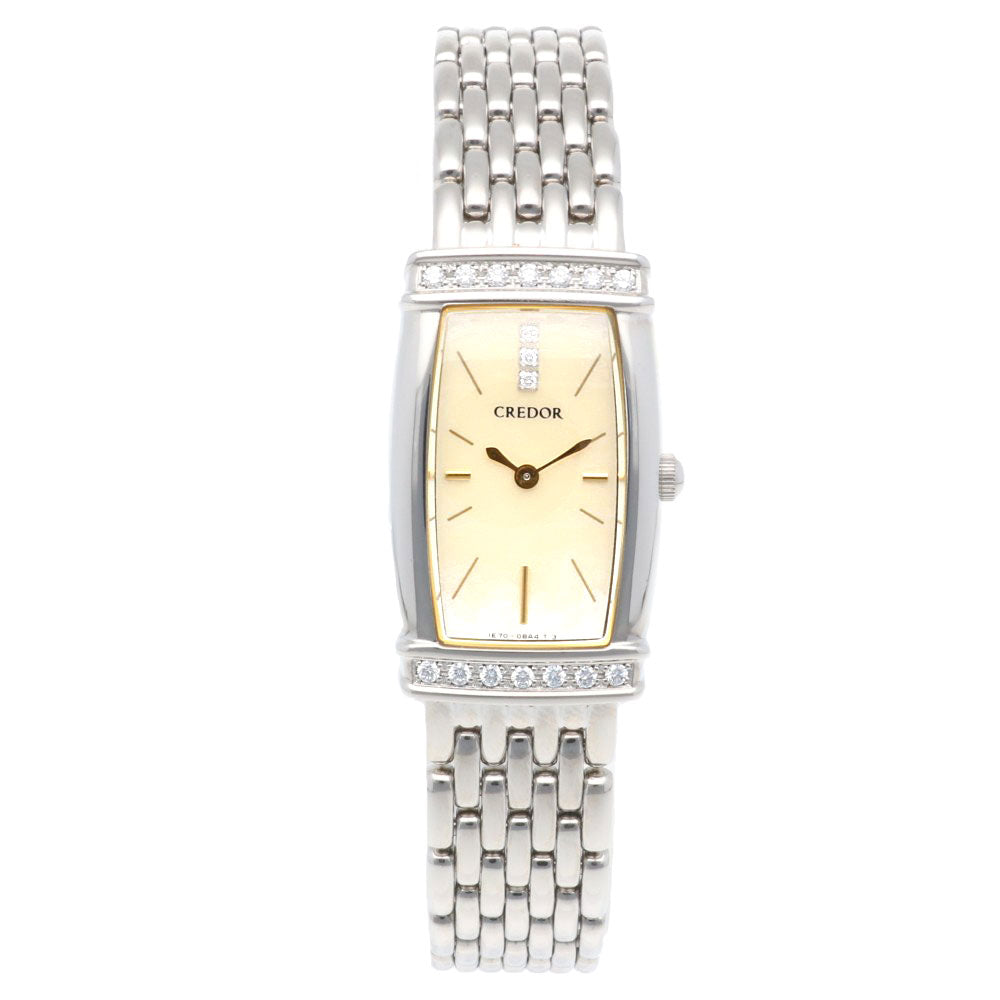 CREDOR SEIKO Watch Stainless Steel 1E70-0AX0 Quartz Repolished