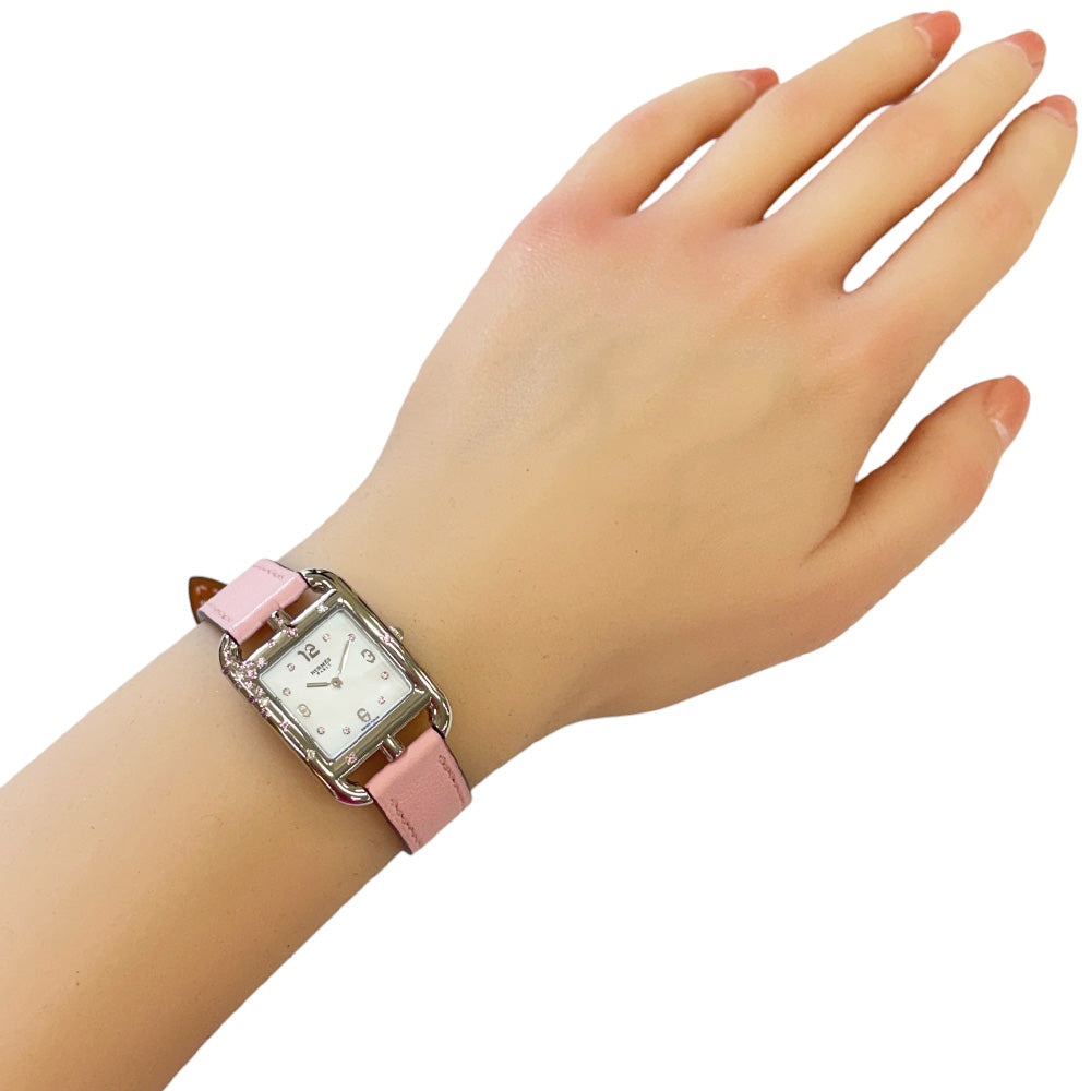 HERMES Cape Cod Rose Sakura Watch Stainless Steel CC1.233 Quartz