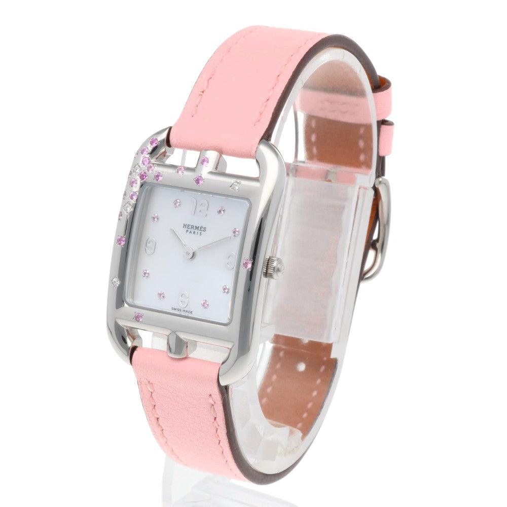 HERMES Cape Cod Rose Sakura Watch Stainless Steel CC1.233 Quartz