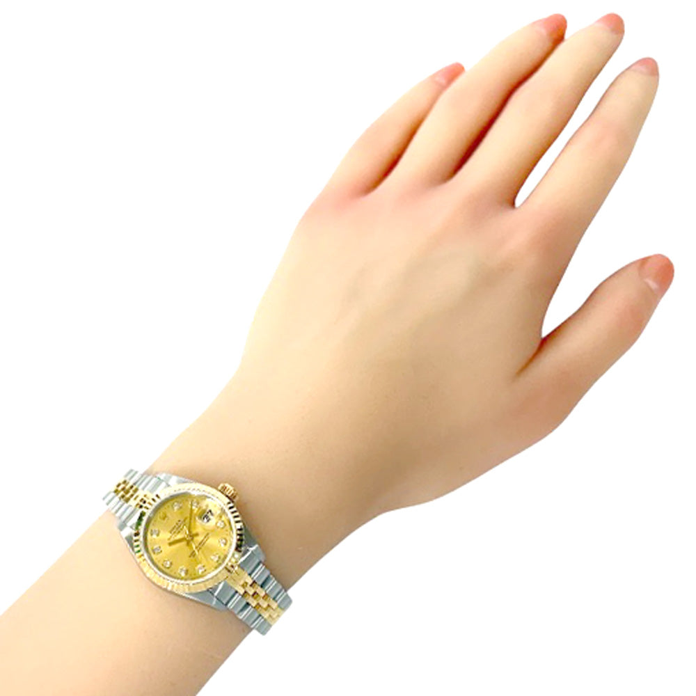 極美品✨ ROLEX ロレックス　デイトジャスト 4コマ　ゴールド　シルバー ROLEX ロレックス デイトジャスト オイスターパーペチュアル 腕時計