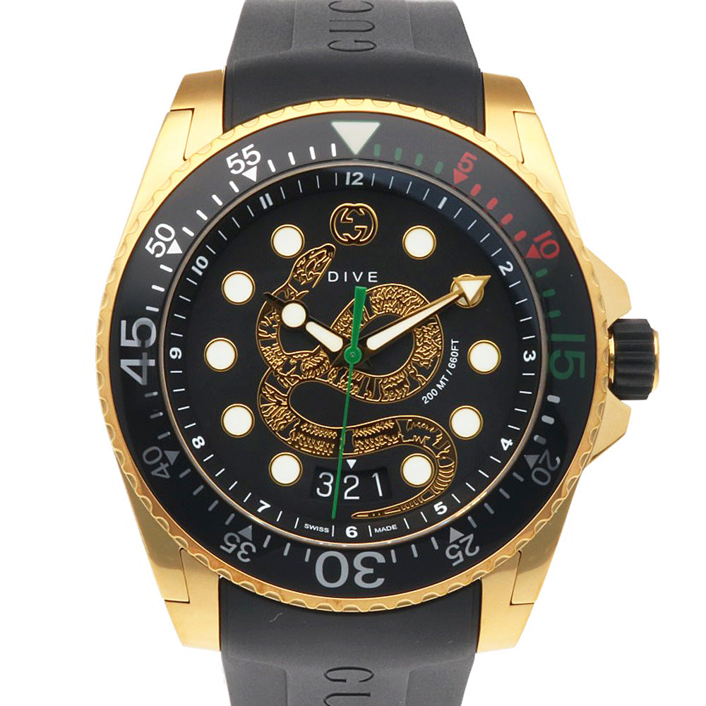 GUCCI グッチ ダイブ スネーク 腕時計 ステンレススチール YA136219