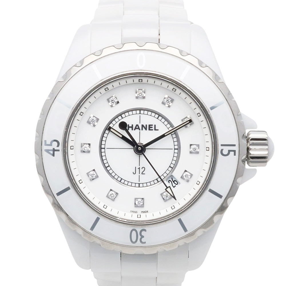 CHANEL シャネル J12 腕時計 ホワイトセラミック H1628 クオーツ 磨き