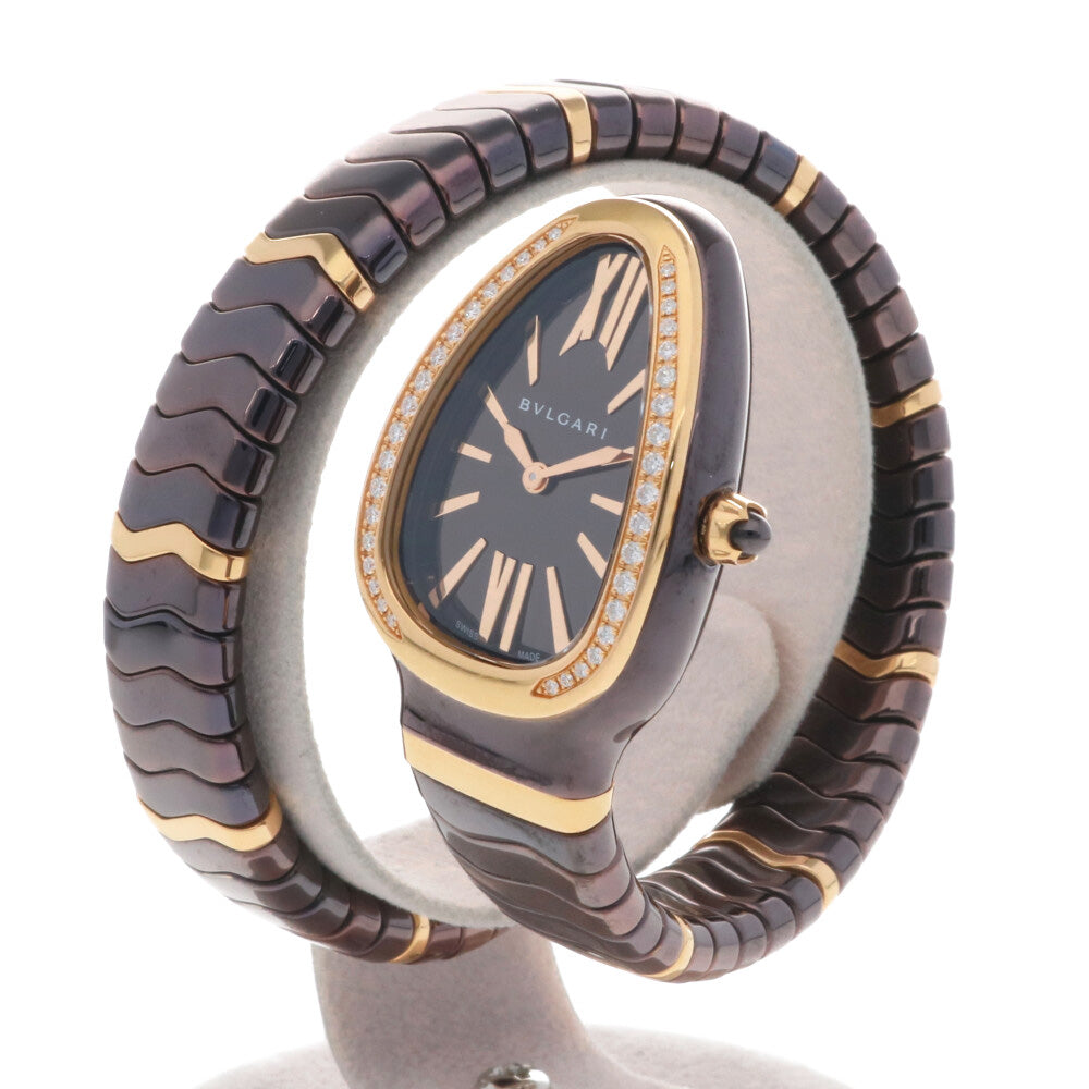 BVLGARI Serpenti Watch Ceramic SPC34BG Ladies Used – 【公式