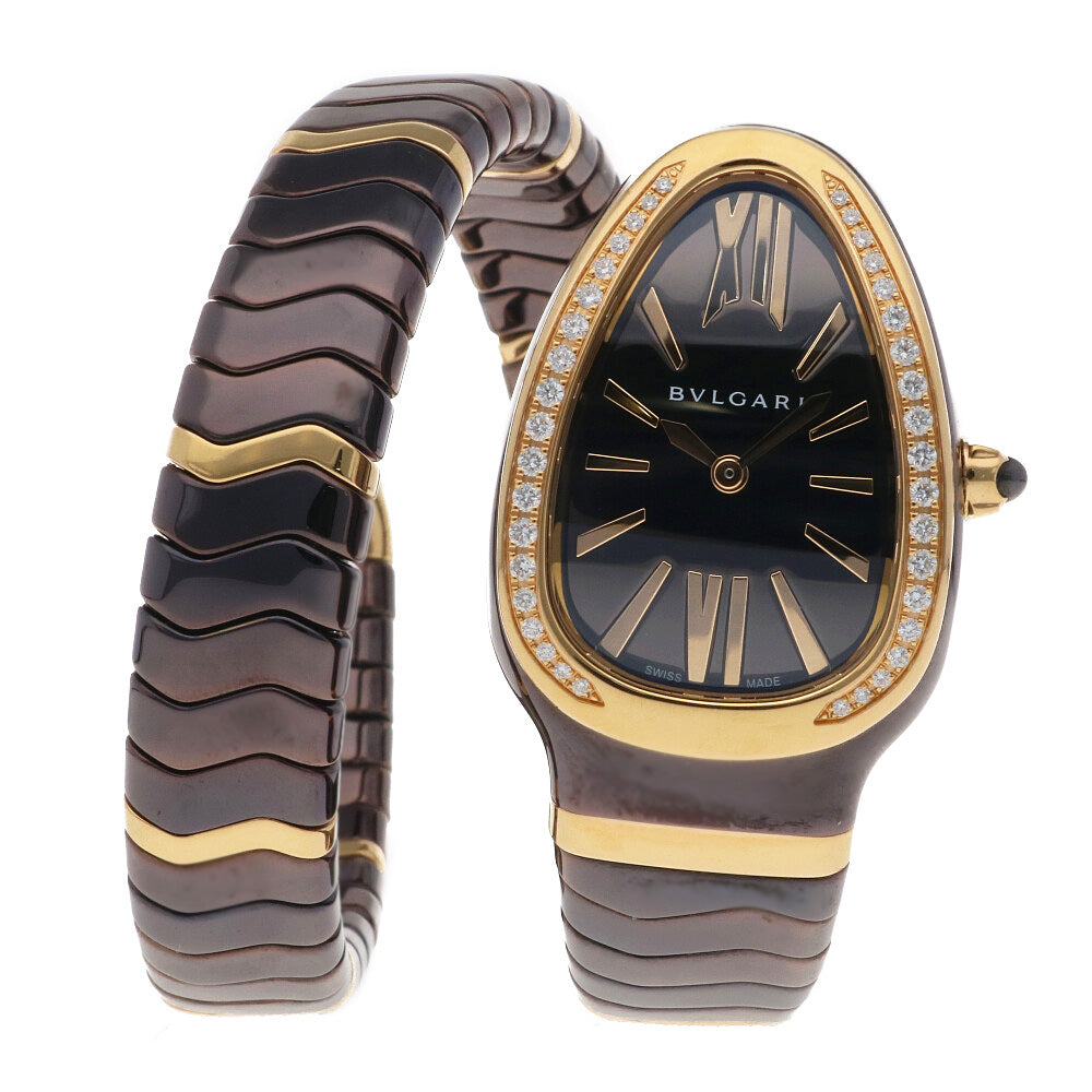 BVLGARI ブルガリ セルペンティ 腕時計 セラミック SPC34BG クオーツ