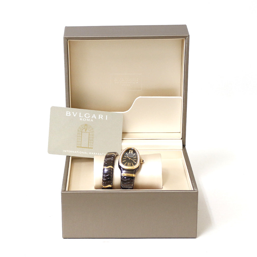 BVLGARI ブルガリ セルペンティ 腕時計 セラミック SPC34BG クオーツ