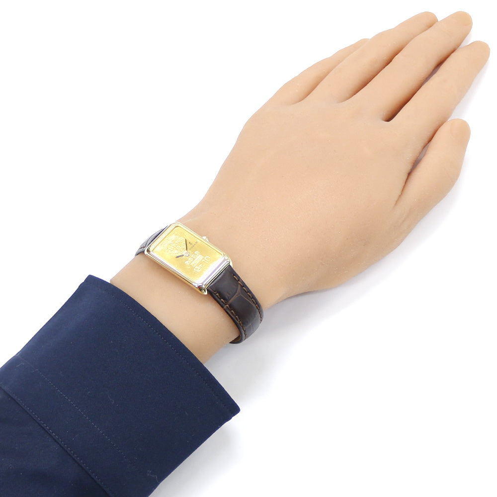 CORUM　コルム　本物　手巻き　 ゴールド レザー 腕時計　日差±2分 CORUM コルム 腕時計 18金 K18イエローゴールド 手巻き ユニ