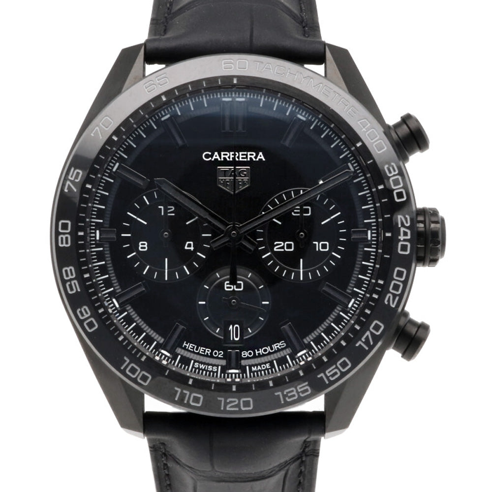 TAG Heuer ブラック腕時計 ステンレス TAG HEUER タグホイヤー カレラ ジャパンブラックカプセル H02 腕時計