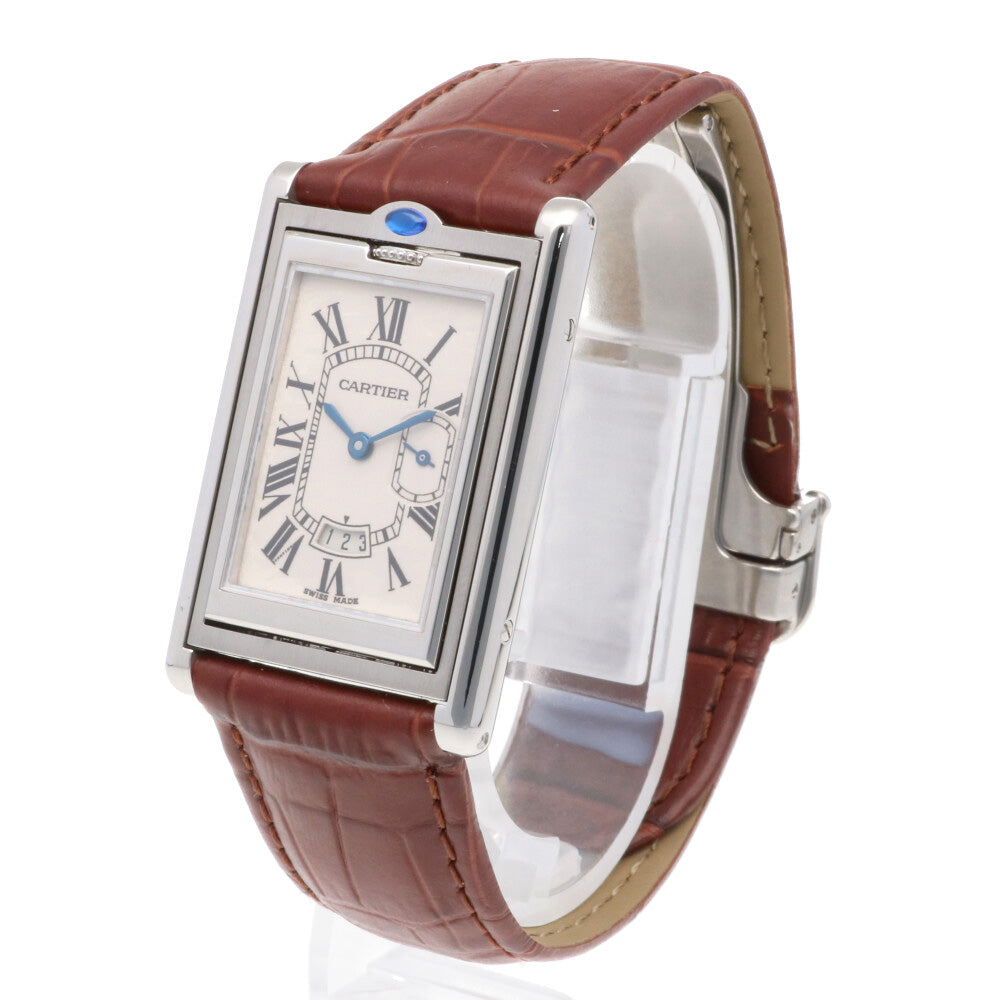 カルティエ CARTIER タンクバスキュラント LM 腕時計 ステンレス