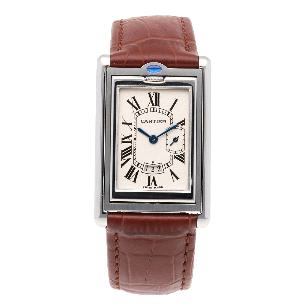 カルティエ CARTIER タンクバスキュラント LM 腕時計 ステンレス