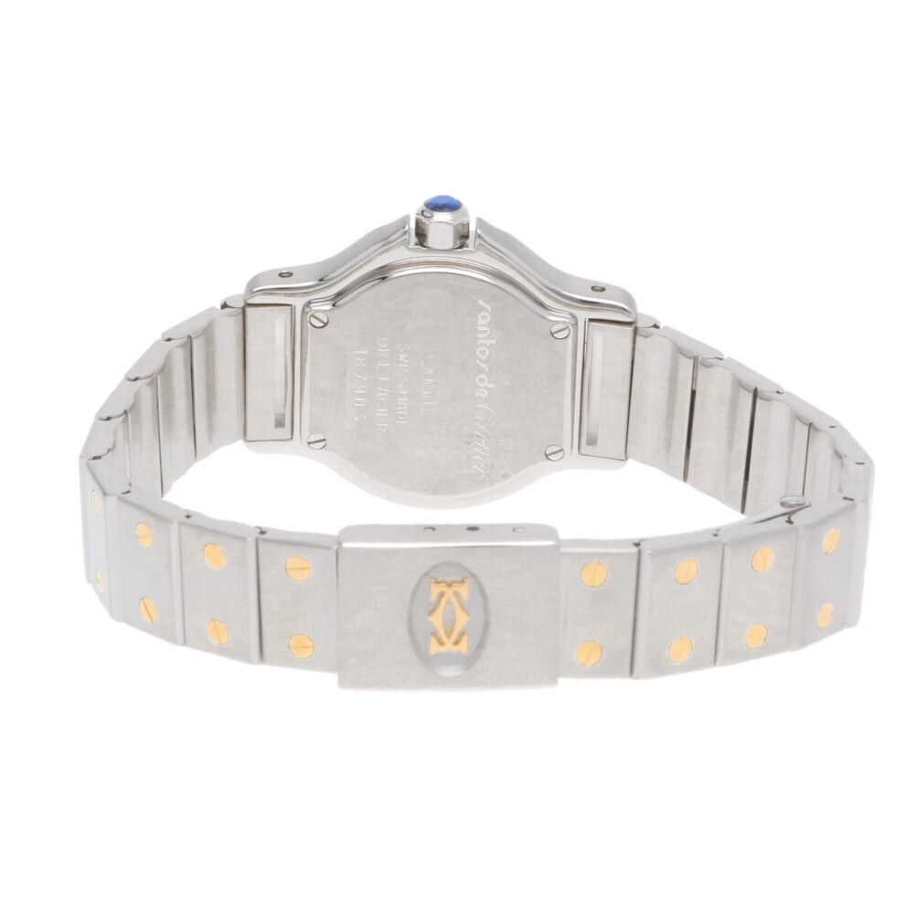 CARTIER Santos Octagon Watch Stainless Steel 187903 Quartz Ladies
