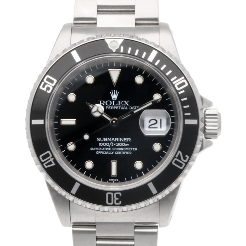 ROLEX Submariner Date Oyster Perpetual Watch Stainless Steel 16610