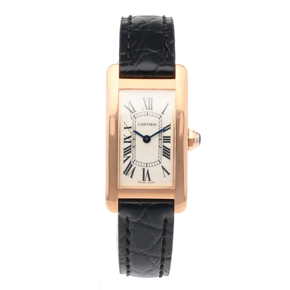 CARTIER カルティエ タンクアメリカン SM 腕時計 18金 K18ピンク