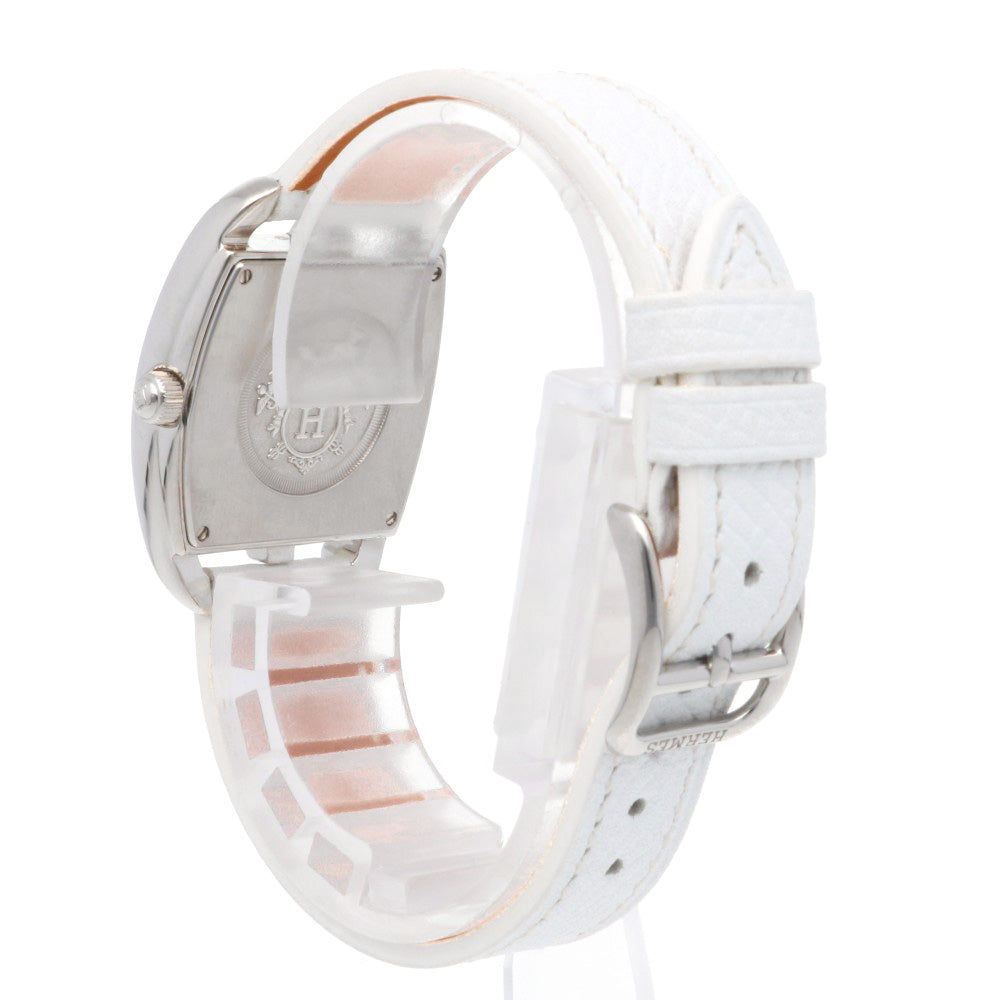 307 稼動 HERMES 時計 箱付き キャリック CA1.210 ホワイト HERMES