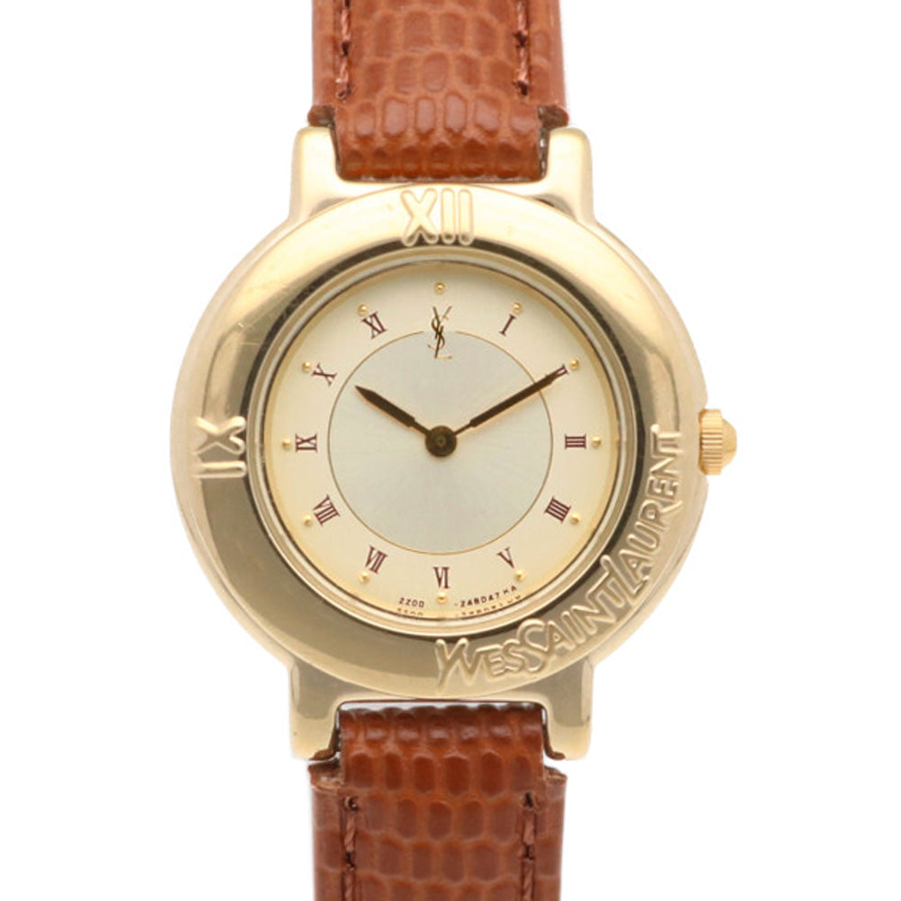 稼動品 イヴサンローラン YSL 2200-229789 ホワイト コンビ 時計 YVES SAINT LAURENT イヴ・サンローラン 腕時計 ステンレススチール