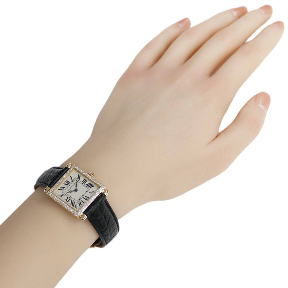 Cartier Cartier Tank Obu Watch 18 Gold K18 Yellow Gold 1630 Quartz