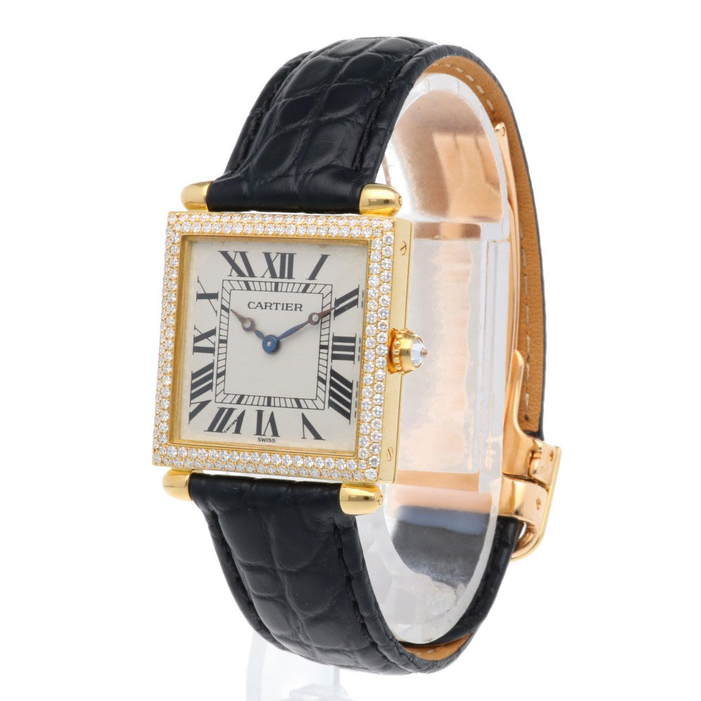 Cartier Cartier Tank Obu Watch 18 Gold K18 Yellow Gold 1630 Quartz