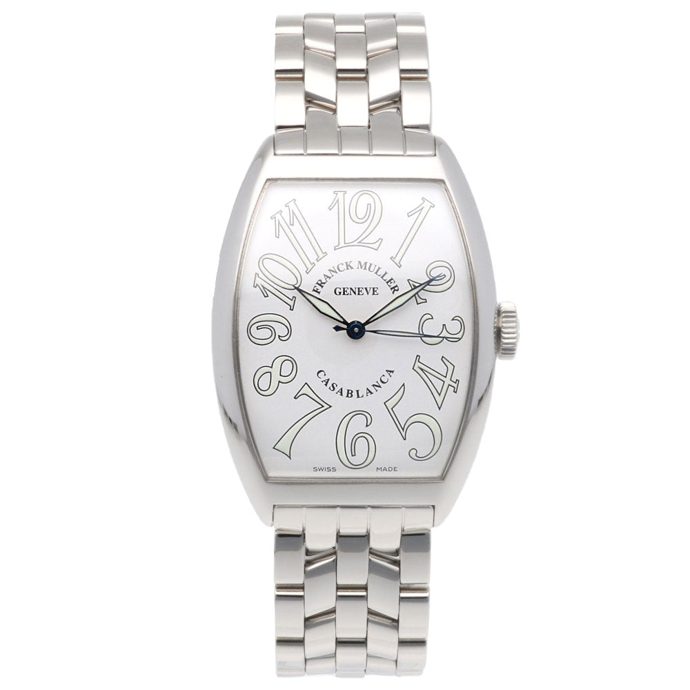 内部点検済 FRANCK MULLER フランクミュラー カサブランカ 6850MC 白 ホワイト SS ステンレス メンズ 自動巻き【6ヶ月保証】【中古】【腕時計】 FRANCK MULLER フランクミュラー カサブランカ 腕時計 ステンレス