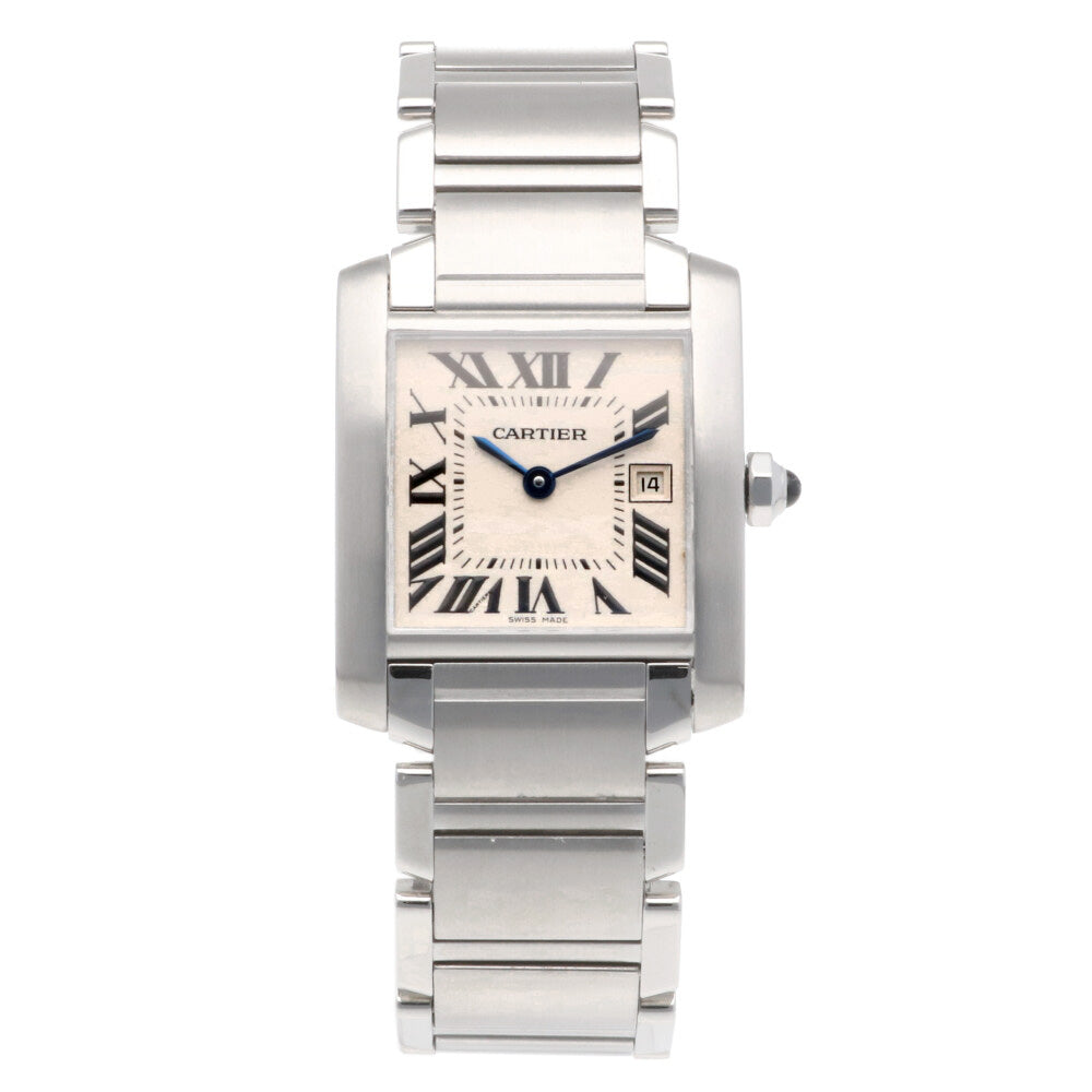 カルティエ タンクフランセーズ MM 腕時計 時計 ステンレススチール 3751 クオーツ レディース 1年保証 CARTIER  中古 Cartier（カルティエ） タンクフランセーズ MM 腕時計 ステンレス