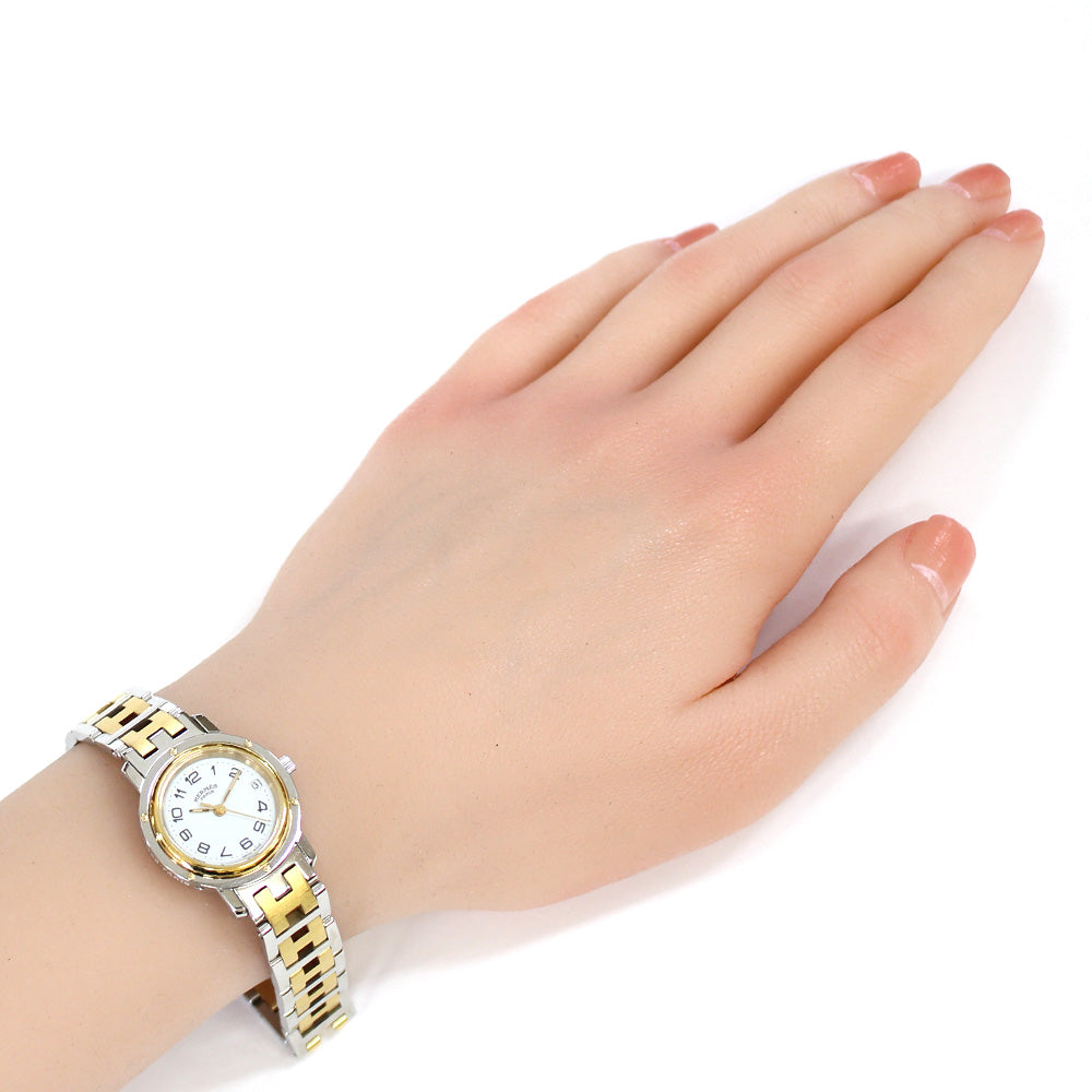 Hermes Clipper Watch Stainless Steel CL3.240 Ladies Used [1 Year